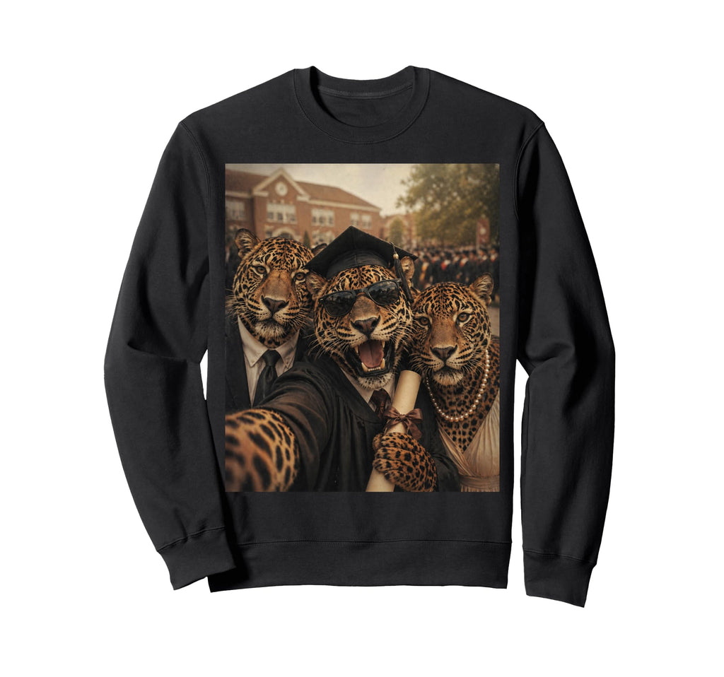 Jaguars Graduation Selfie Funny Mom Sweatshirt - Unique Graphic Men Women - T-Shirt, Sweatshirt, Hoodie