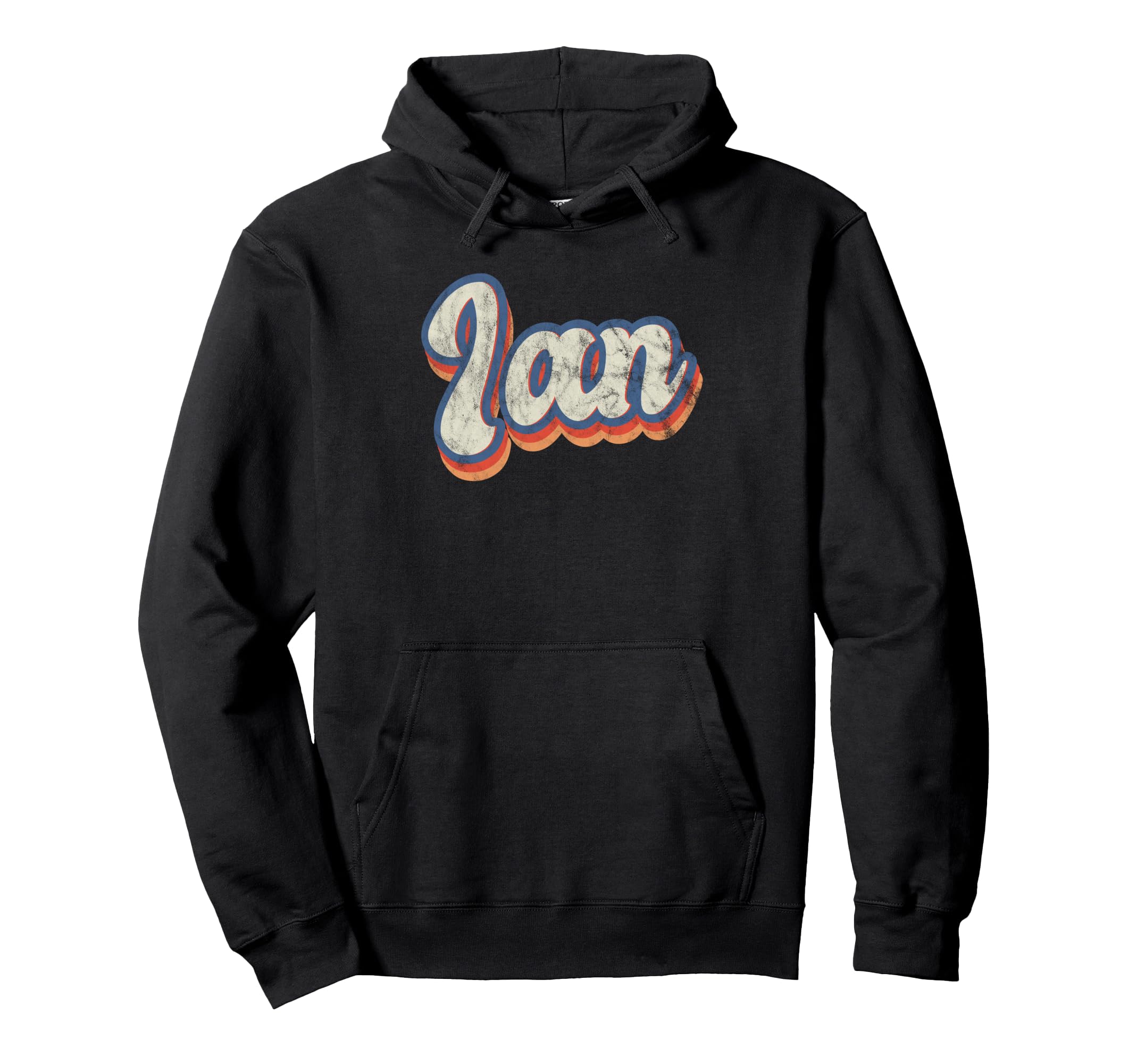 Ian Personalized Name Custom Lettering 70S Hoodie - Graphic Print Men Women - T-Shirt, Sweatshirt, Hoodie