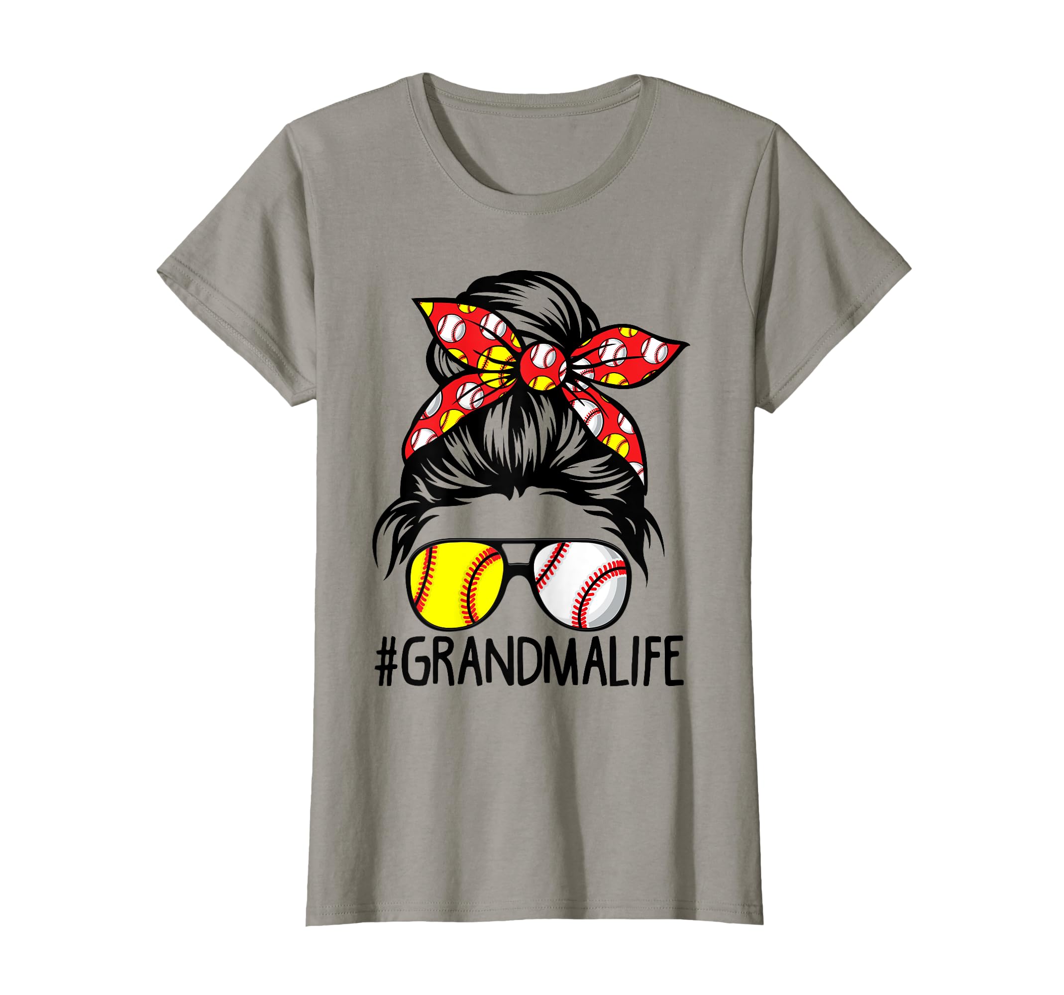 Dy Messy Bun Mothers Day Softball T-Shirt - Minimalist Print for Adults - T-Shirt, Sweatshirt, Hoodie