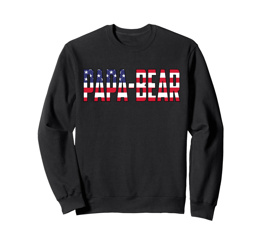 Papa Bear 4Th July Usa American Flag Sweatshirt - Unique Graphic Men Women - T-Shirt, Sweatshirt, Hoodie