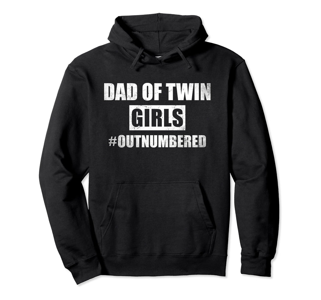 Dad Twin Outnumbered Fathers Day Twin Hoodie - Custom Art Print for Adults - T-Shirt, Sweatshirt, Hoodie