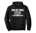 Dad Twin Outnumbered Fathers Day Twin Hoodie - Custom Art Print for Adults - T-Shirt, Sweatshirt, Hoodie