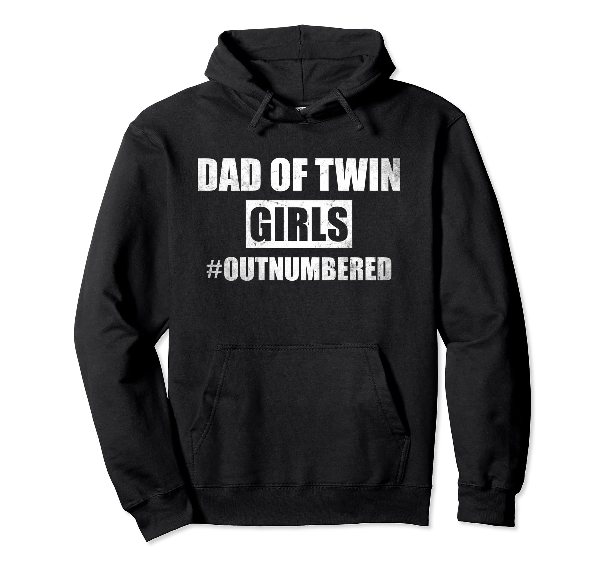 Dad Twin Outnumbered Fathers Day Twin Hoodie - Custom Art Print for Adults - T-Shirt, Sweatshirt, Hoodie