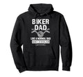 Biker Dad Like Normal Dad Just Cooler Hoodie - Novelty Apparel for Adults - T-Shirt, Sweatshirt, Hoodie