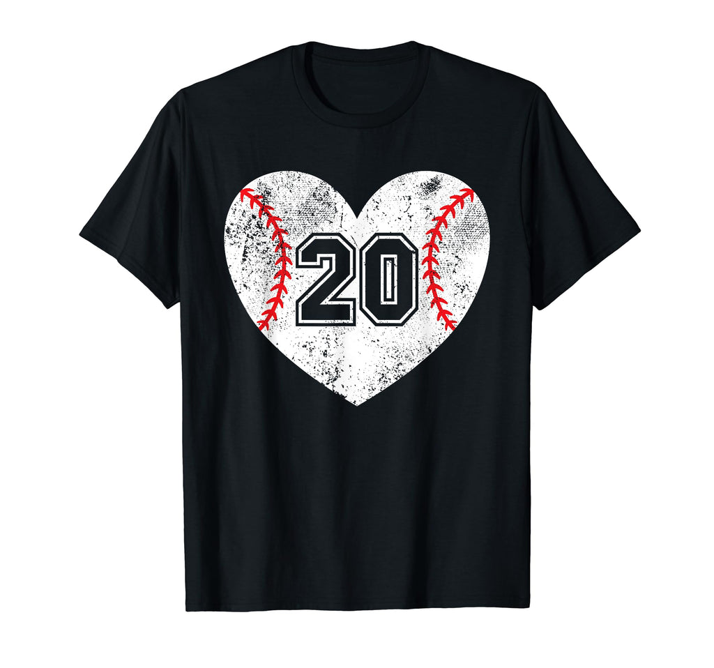 Baseball Heart Player 20 Baseball Mom T-Shirt - Streetwear Style Unisex - T-Shirt, Sweatshirt, Hoodie