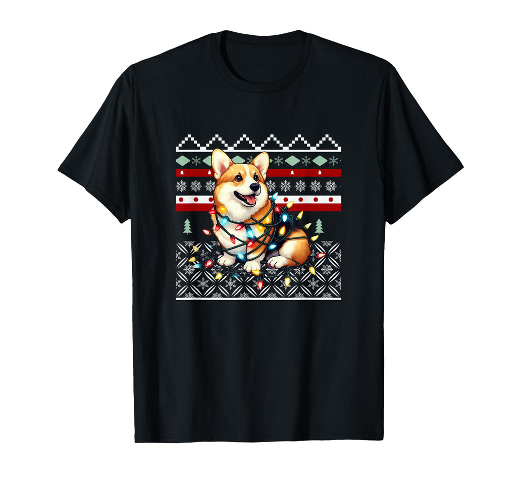 Ugly Corgi Santa Hat Corgi Mom Corgi Dad T-Shirt - Minimalist Print Unisex - T-Shirt, Sweatshirt, Hoodie