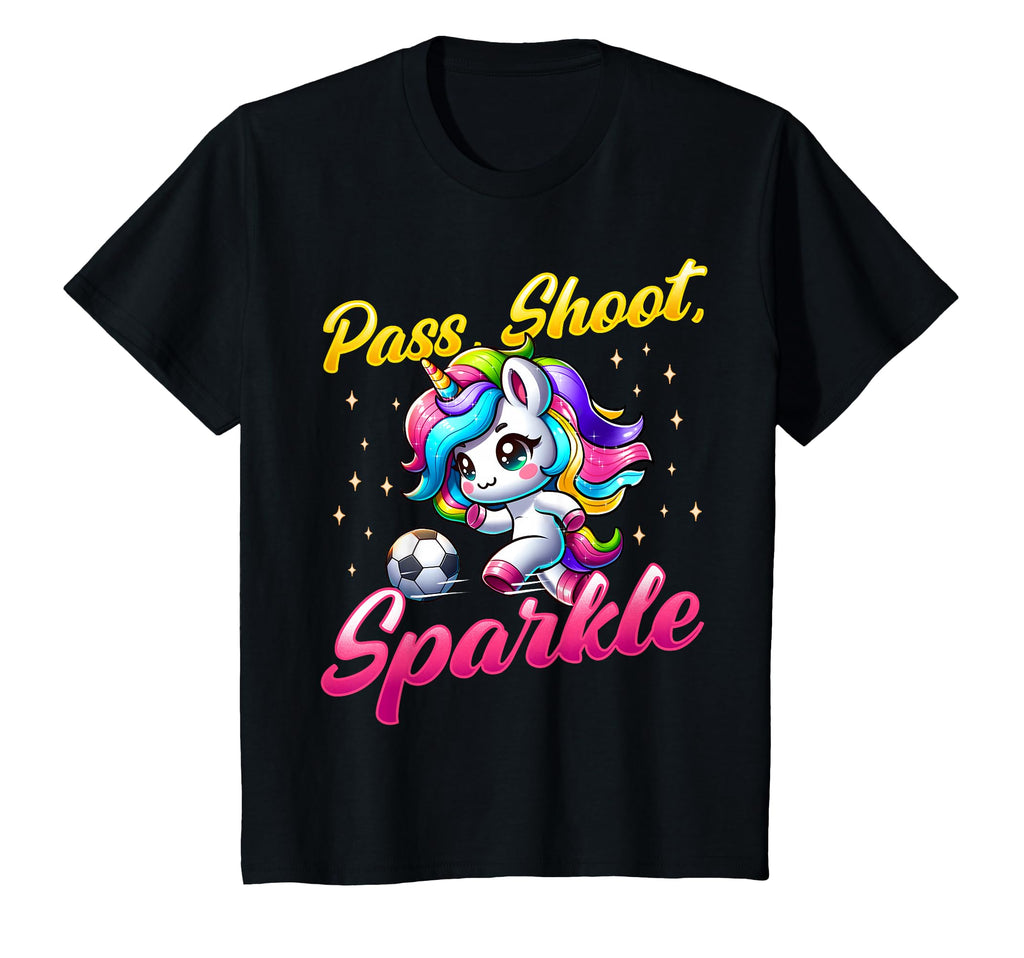 Pass Shoot Sparkle Soccer Player T-Shirt - Aesthetic Graphic for Adults - T-Shirt, Sweatshirt, Hoodie
