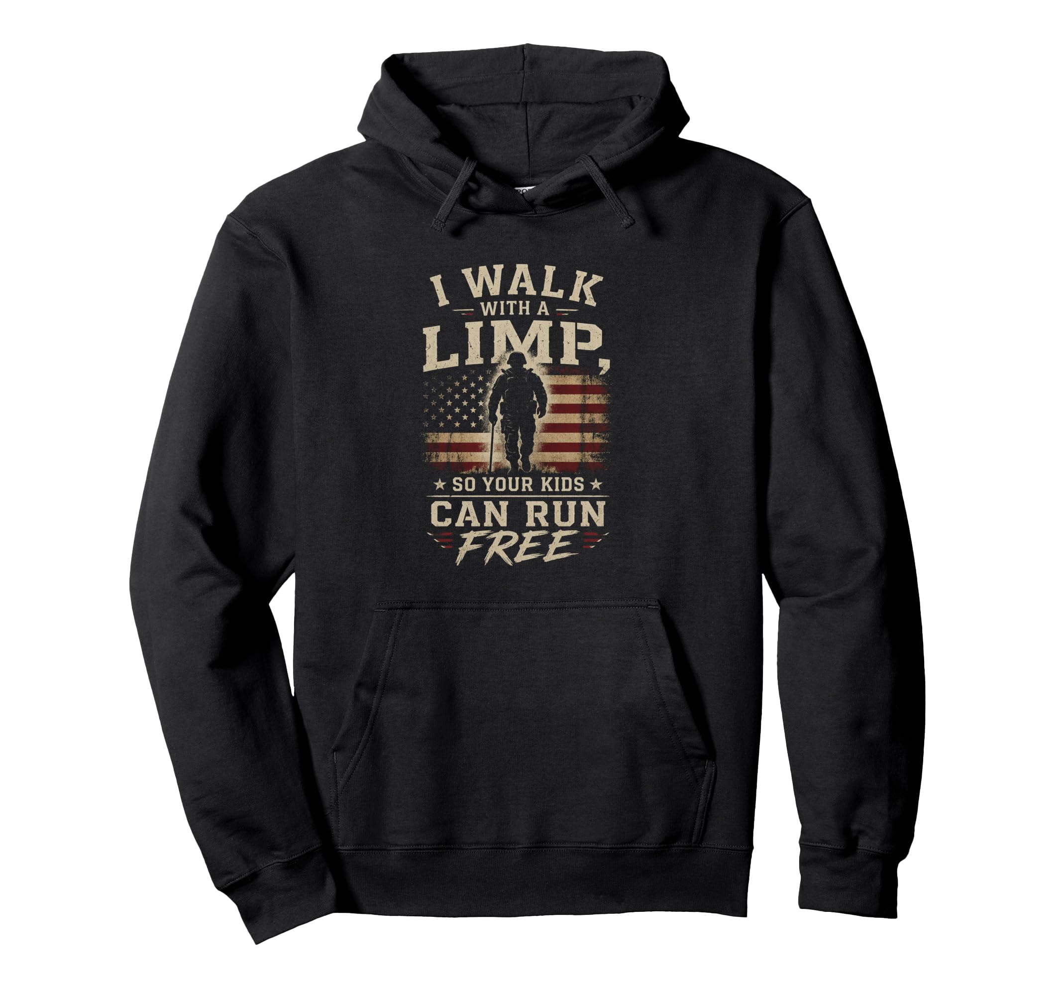 Wounded Veteran Patriotic Funny And Dad Hoodie - Streetwear Style Men Women - T-Shirt, Sweatshirt, Hoodie