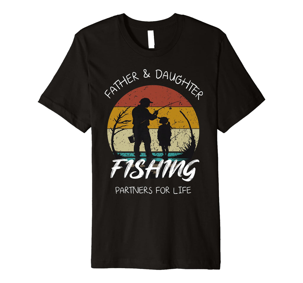 Father Daughter Fishing Partners Life T-Shirt - Minimalist Print Unisex - T-Shirt, Sweatshirt, Hoodie