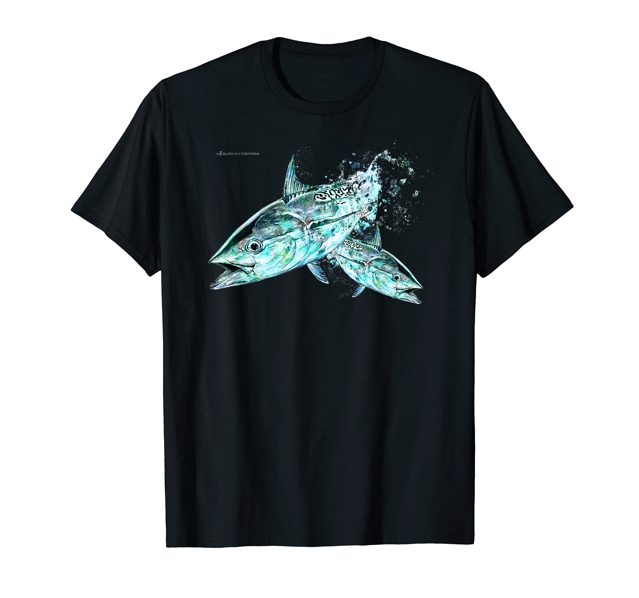 Black Fly Saltwater Ocean Fishing Bluefin T-Shirt - Novelty Apparel Unisex - T-Shirt, Sweatshirt, Hoodie