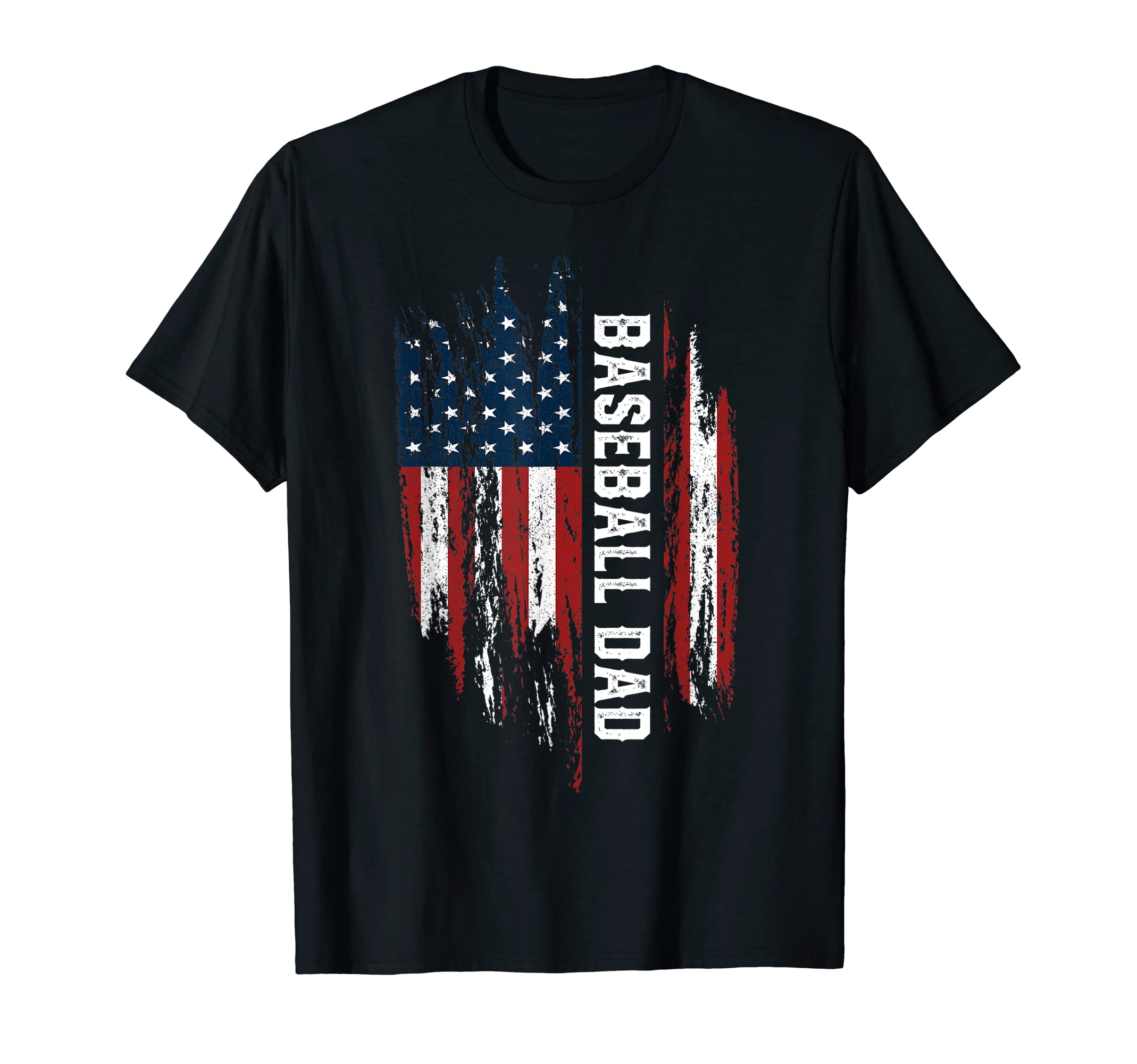 Baseball Dad American Flag 4Th July T-Shirt - Novelty Apparel Unisex - T-Shirt, Sweatshirt, Hoodie