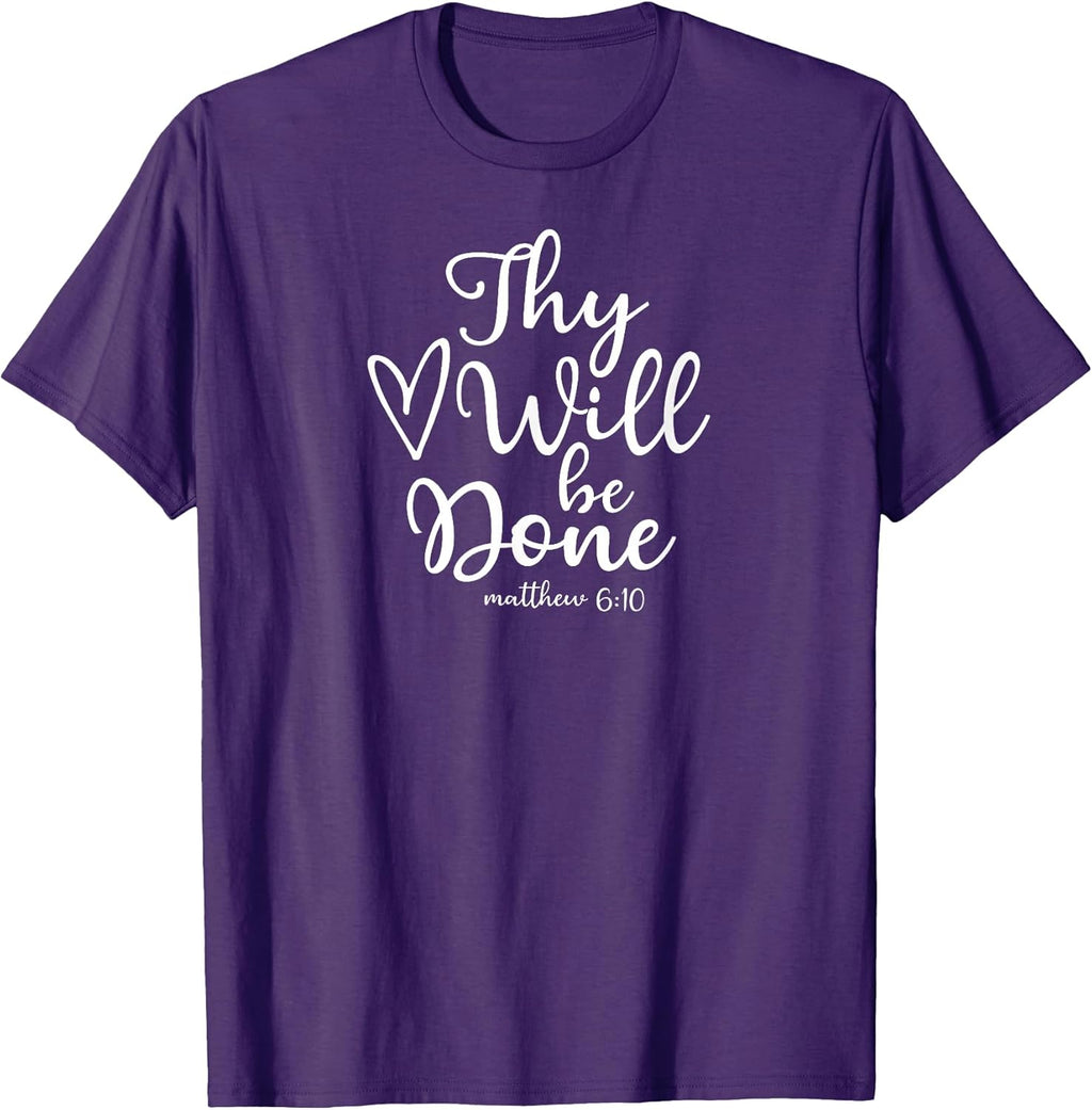 Inspirational Thy Will Be Done Faith Family - Adult & Kids T-Shirts, Sweatshirts & Hoodies apparel design preview 1