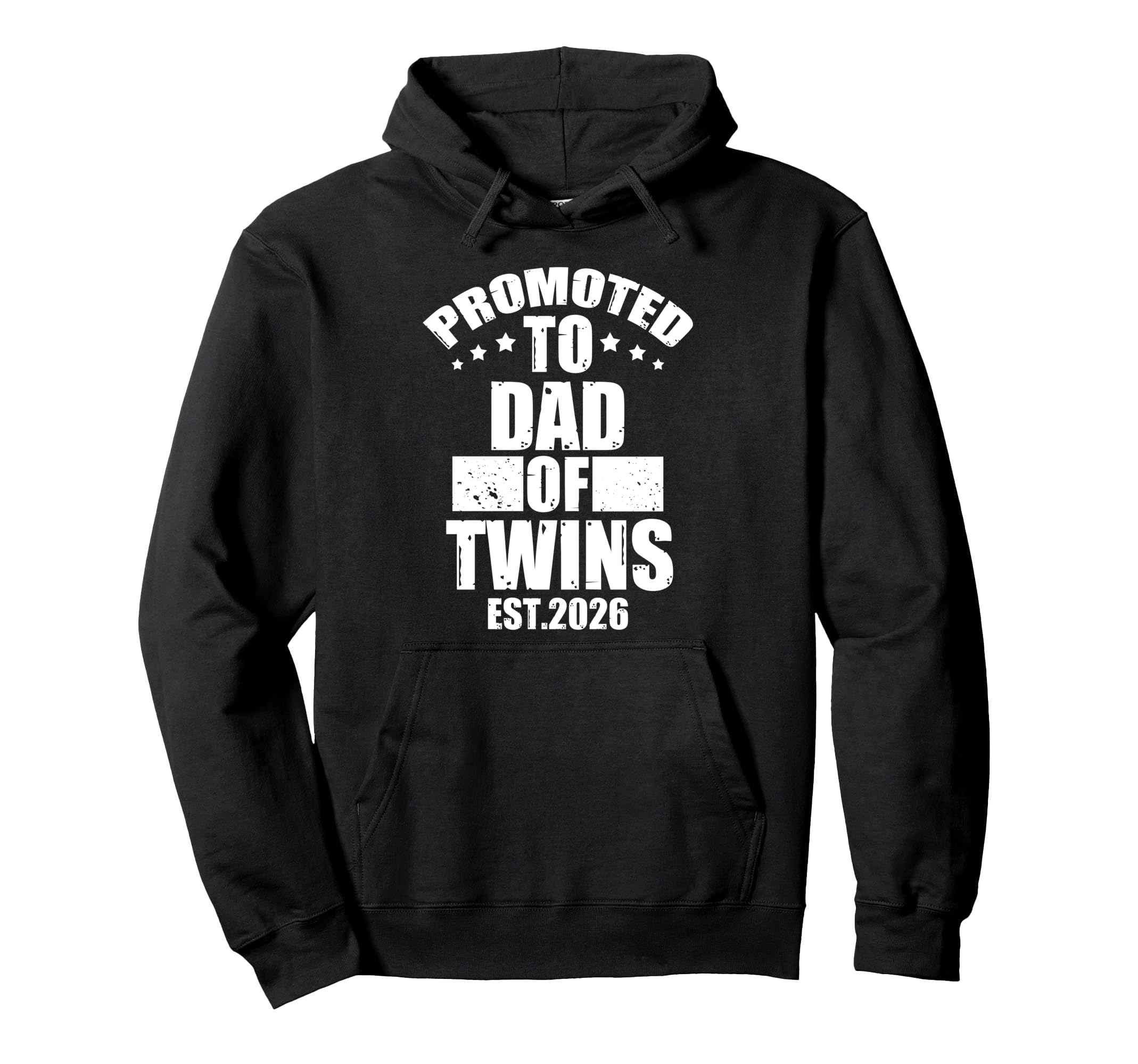 Promoted To Dad Twins 2026 Proud Family Hoodie - Minimalist Print Unisex - T-Shirt, Sweatshirt, Hoodie