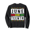Juneteenth Melanin Black Dad Brown Sweatshirt - Graphic Print Men Women - T-Shirt, Sweatshirt, Hoodie