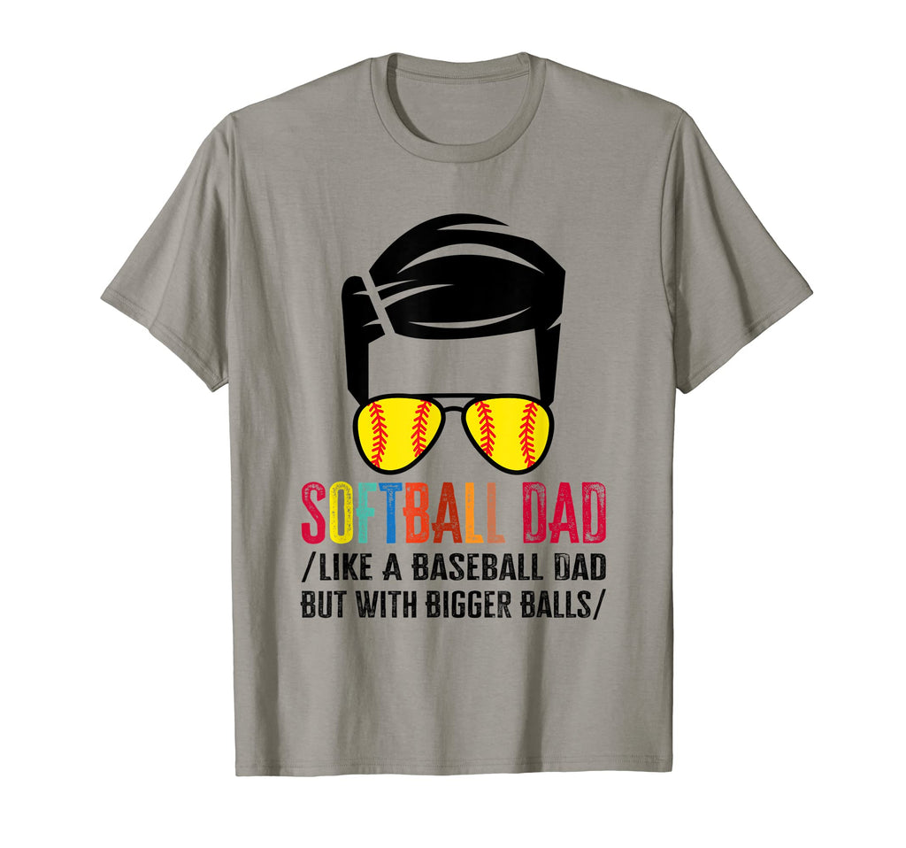 Messy Bun Softball Dad Like T-Shirt - Fun Novelty Design for Adults - T-Shirt, Sweatshirt, Hoodie