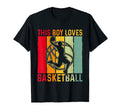 Loves Basketball Son Brother Grandson T-Shirt - Custom Art Print Men Women - T-Shirt, Sweatshirt, Hoodie