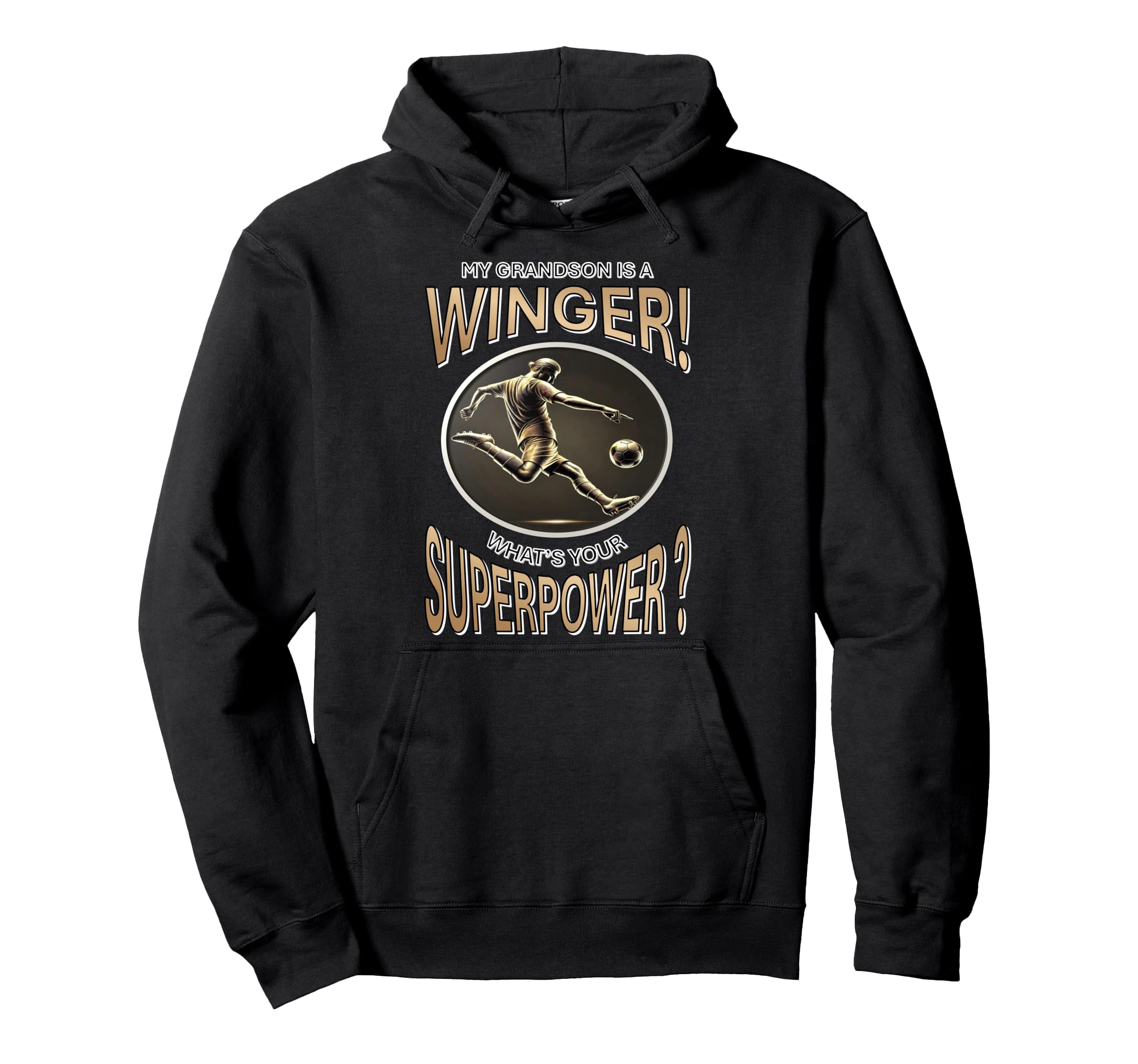 My Grandson Is Winger Whats Your Superpower Hoodie - Unique Graphic Unisex - T-Shirt, Sweatshirt, Hoodie