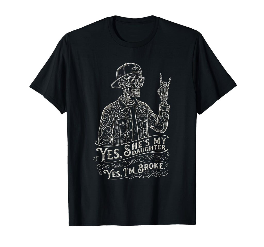 Skeleton Dad Daughter Matching T-Shirt - Fun Novelty Design for Adults - T-Shirt, Sweatshirt, Hoodie