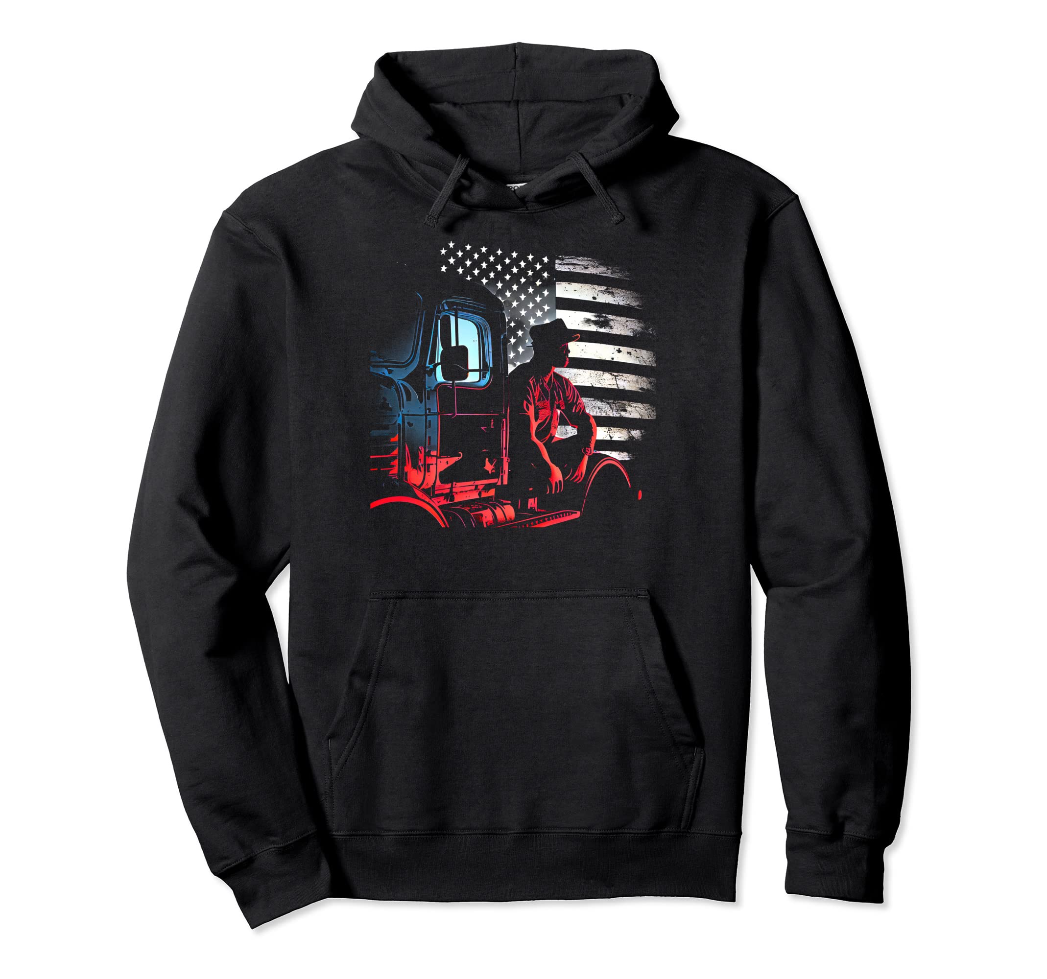 Funny Trucker American Big Rigs Diesel Hoodie - Custom Art Print Unisex - T-Shirt, Sweatshirt, Hoodie