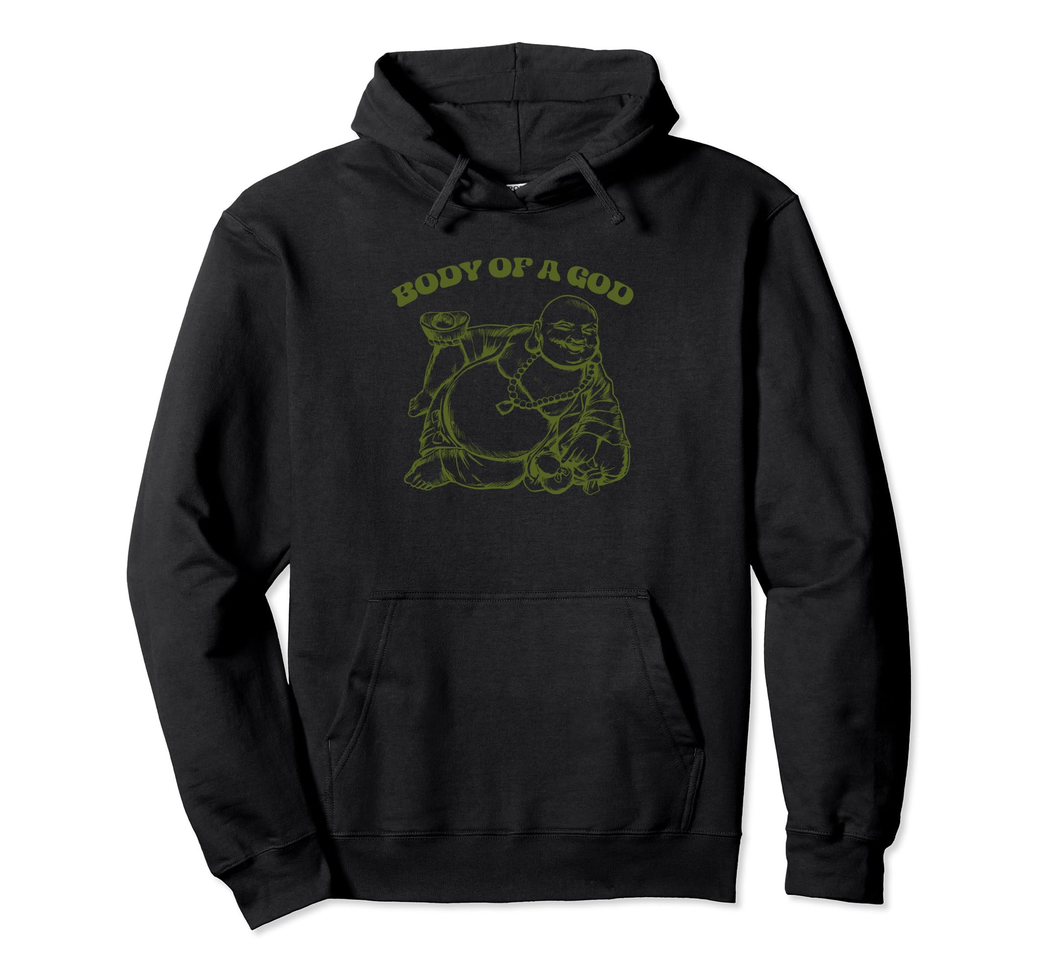 Funny Dad Bod Buddha Atomic Bullfrog Studios T-Shirt - Graphic Print Unisex - T-Shirt, Sweatshirt, Hoodie