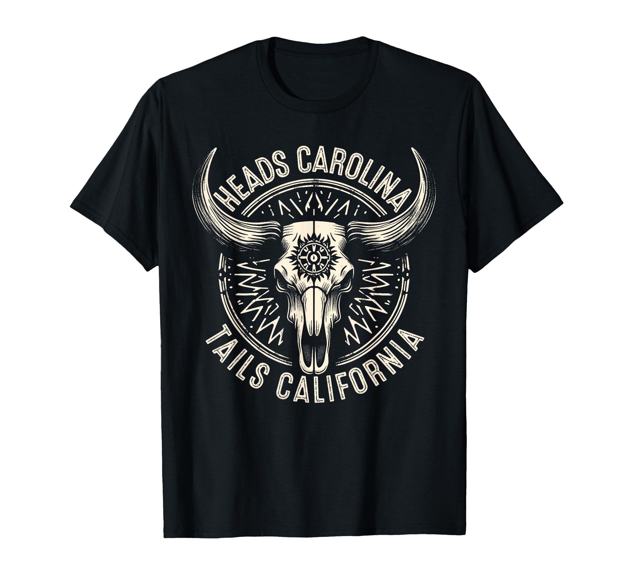 Heads Carolina Tail California T-Shirt - Fun Novelty Design for Adults - T-Shirt, Sweatshirt, Hoodie