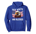 Funny Red White And Blessed 4Th July Hoodie - Streetwear Style Men Women - T-Shirt, Sweatshirt, Hoodie