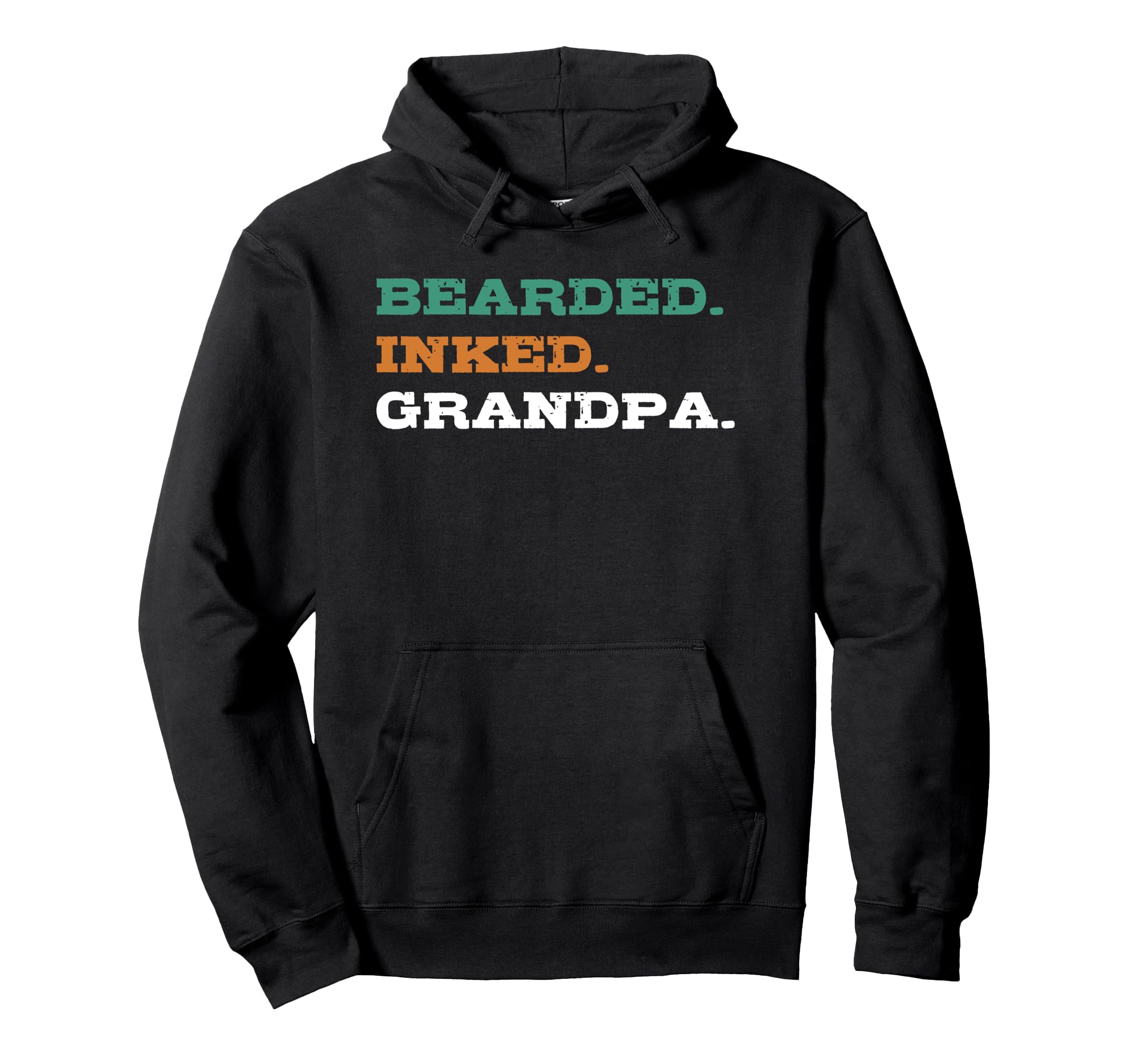 Bearded Inked Grandpa Tattoo Beard Love Hoodie - Custom Art Print Unisex - T-Shirt, Sweatshirt, Hoodie