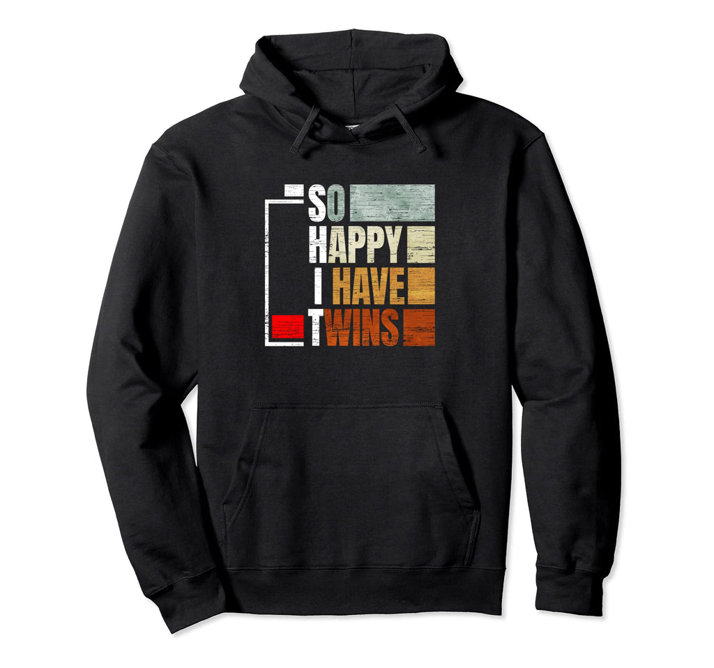 So Happy I Have Twins Empty Battery Hoodie - Graphic Print for Adults - T-Shirt, Sweatshirt, Hoodie