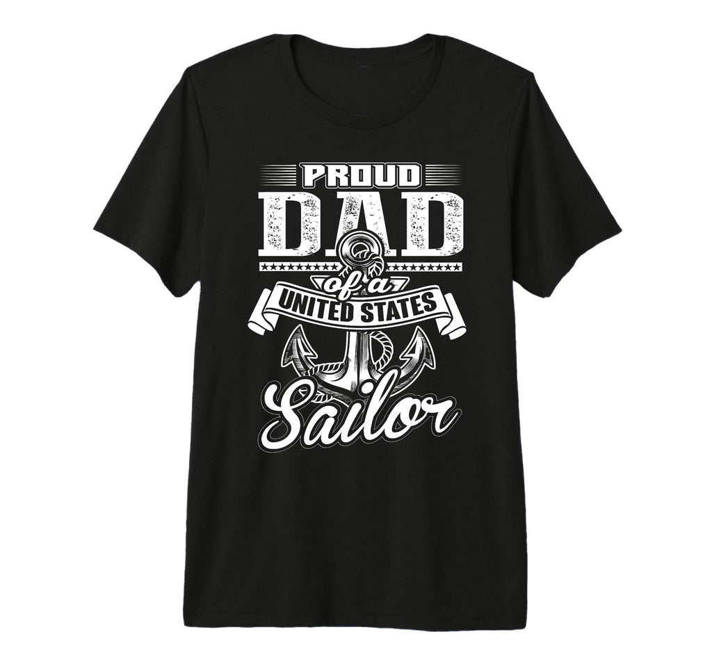 Mens Proud Dad United States Sailor Tri T-Shirt - Custom Art Print Unisex - T-Shirt, Sweatshirt, Hoodie