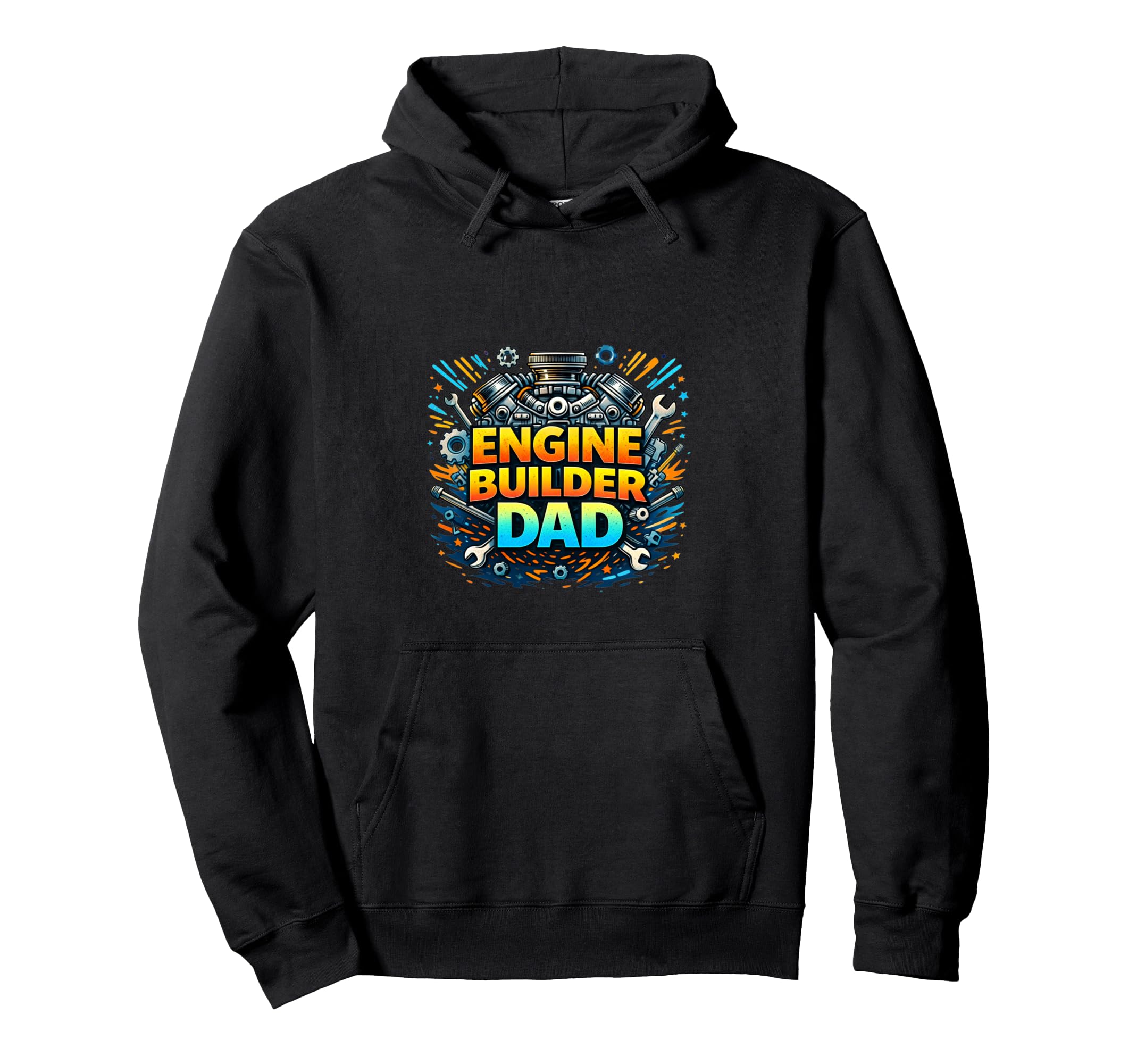 Engine Builder Dad Mechanical Power Hoodie - Novelty Apparel Men Women - T-Shirt, Sweatshirt, Hoodie