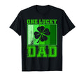 St Patricks Day One Lucky Dad Father Gift T-Shirt - Minimalist Print Unisex - T-Shirt, Sweatshirt, Hoodie