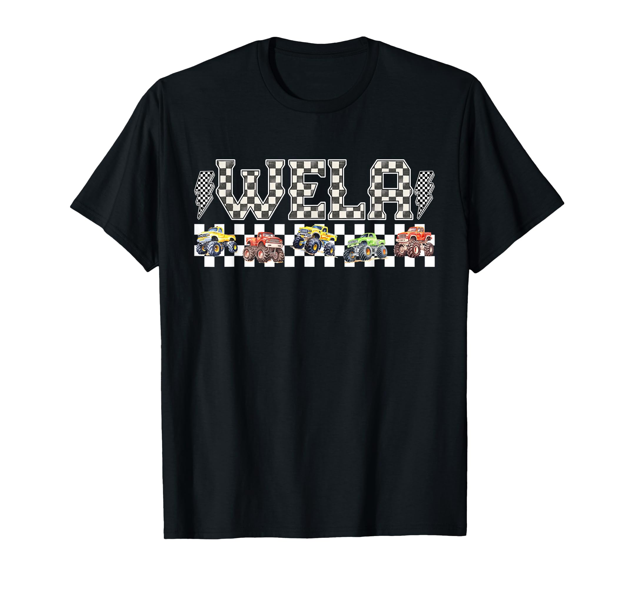 Wela Monster Truck Family Crew Birthday T-Shirt - Graphic Print Unisex - T-Shirt, Sweatshirt, Hoodie