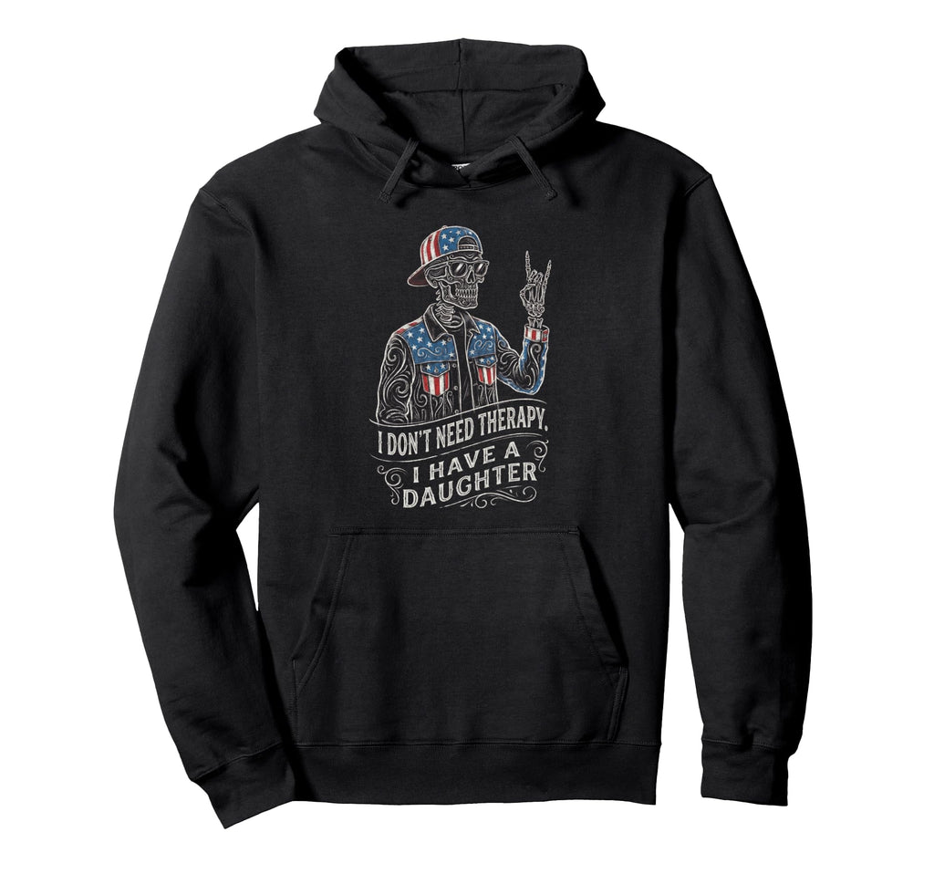 Skeleton Dad Daughter Matching Funny Dad Hoodie - Minimalist Print Unisex - T-Shirt, Sweatshirt, Hoodie