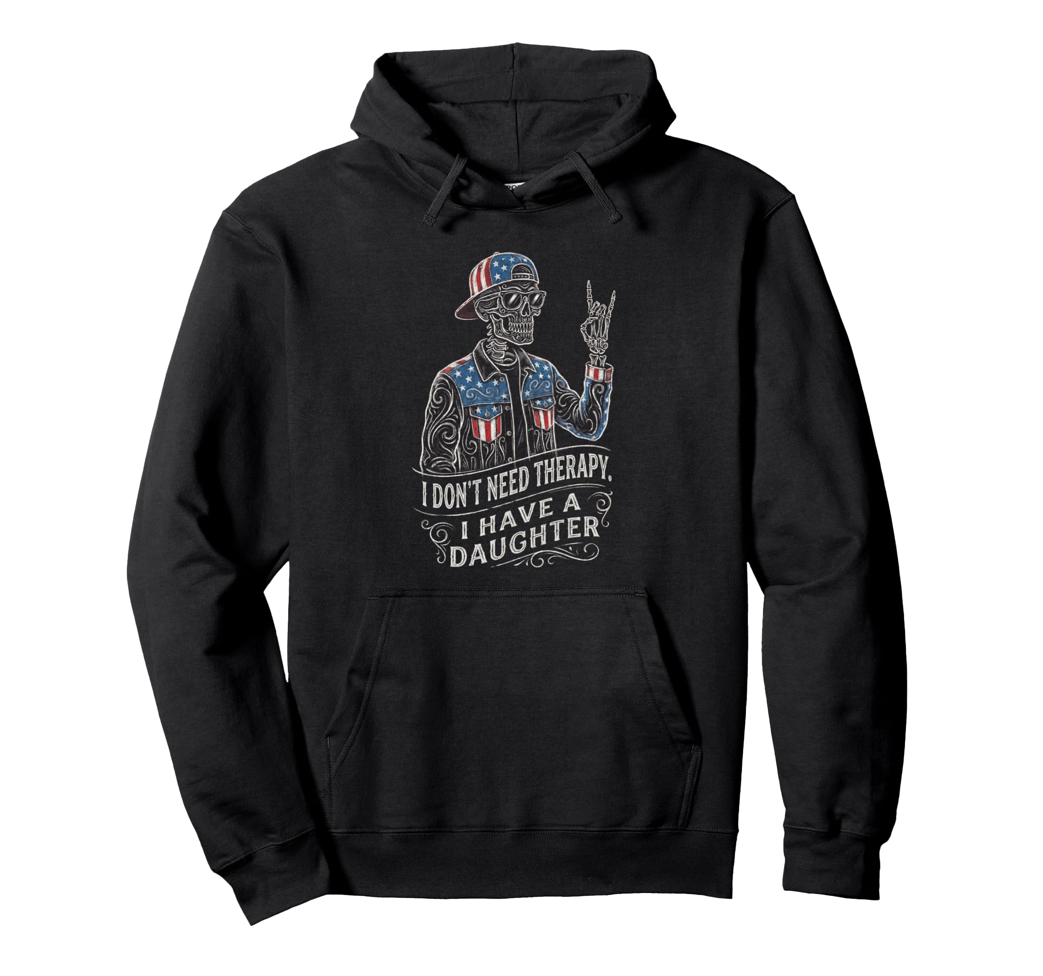 Skeleton Dad Daughter Matching Funny Dad Hoodie - Minimalist Print Unisex - T-Shirt, Sweatshirt, Hoodie