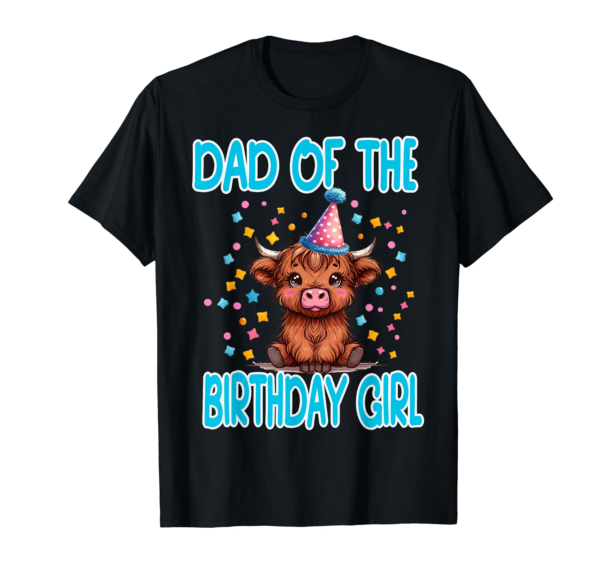 Cow Birthday Dad Birthday Fluffy Cow Hat T-Shirt - Minimalist Print Unisex - T-Shirt, Sweatshirt, Hoodie