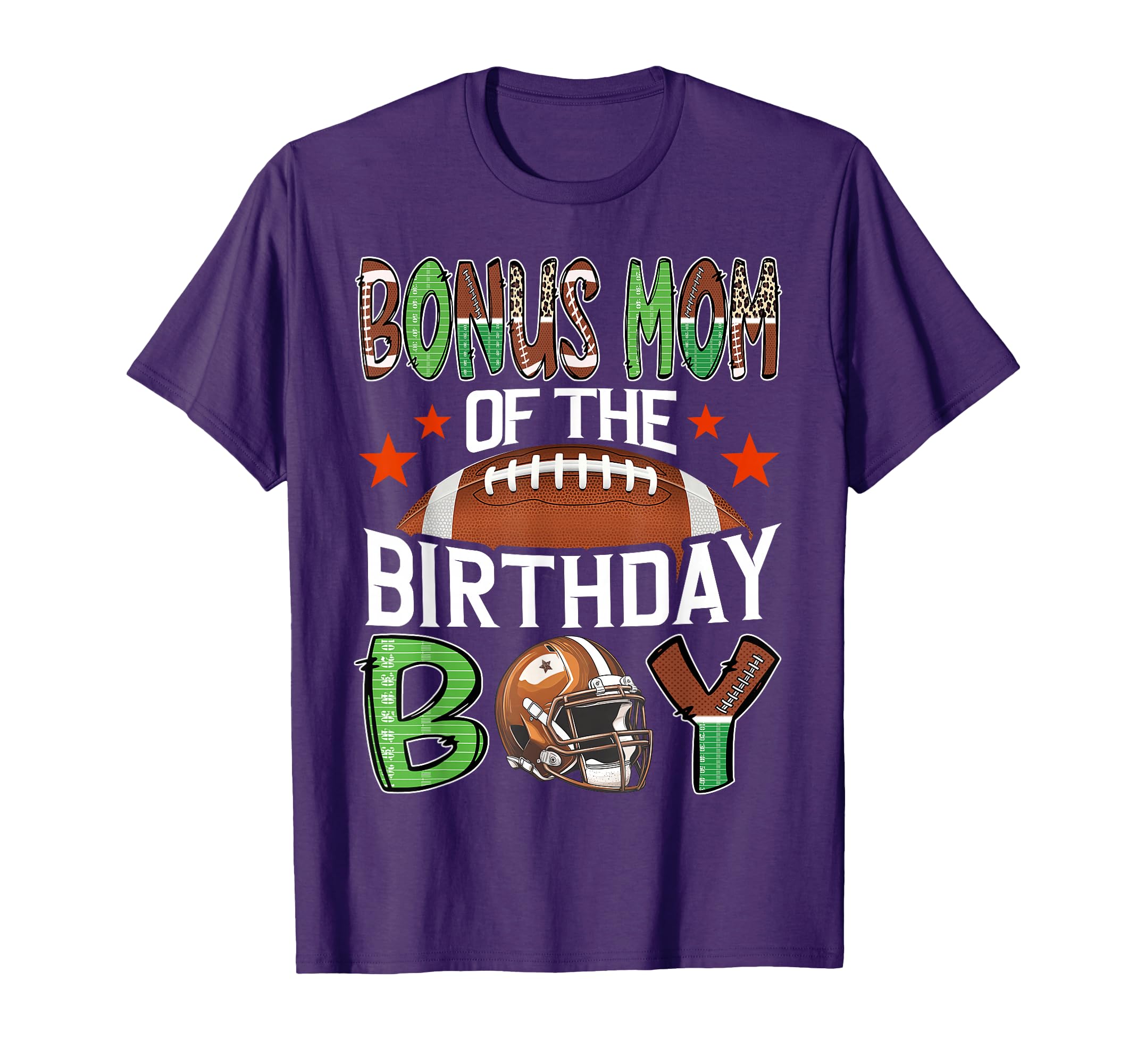 Bonus Mom Birthday Game Day Football T-Shirt - Graphic Print for Adults - T-Shirt, Sweatshirt, Hoodie