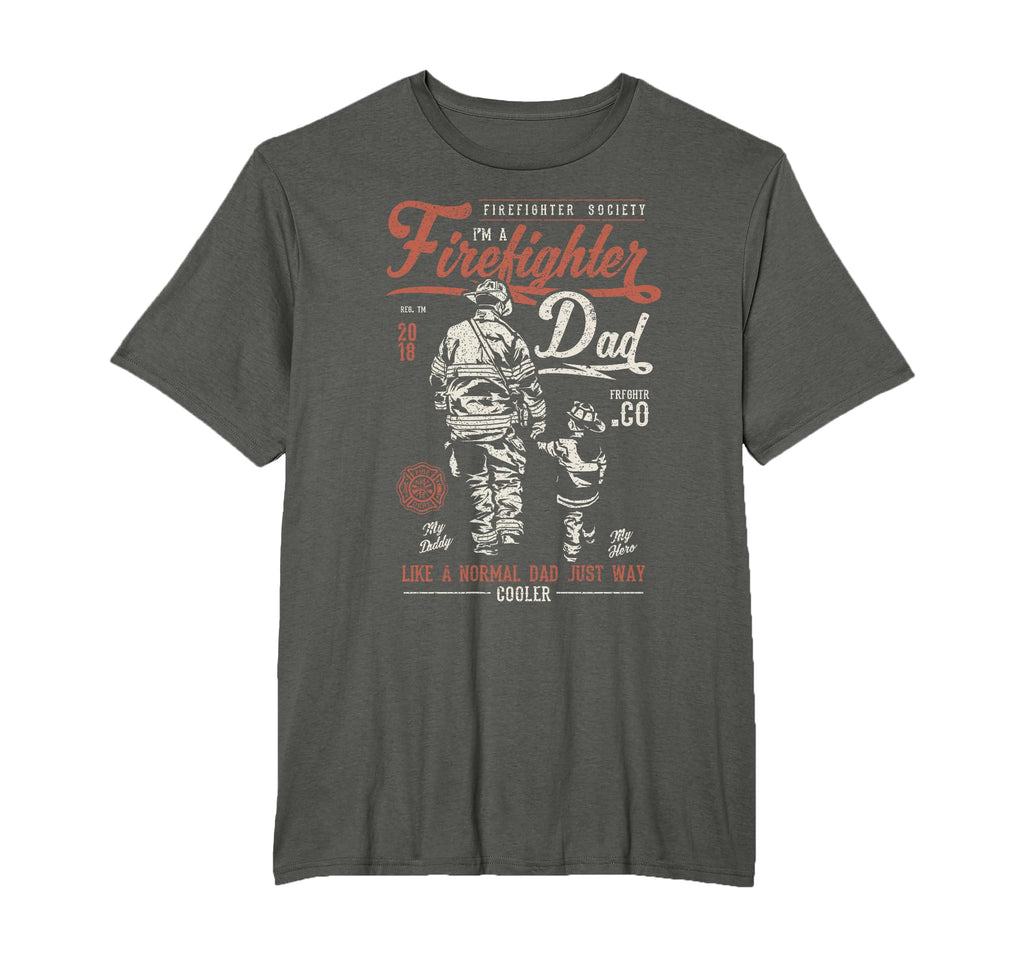 Distressed Firefighter Dad Fathers T-Shirt - Streetwear Style for Adults - T-Shirt, Sweatshirt, Hoodie