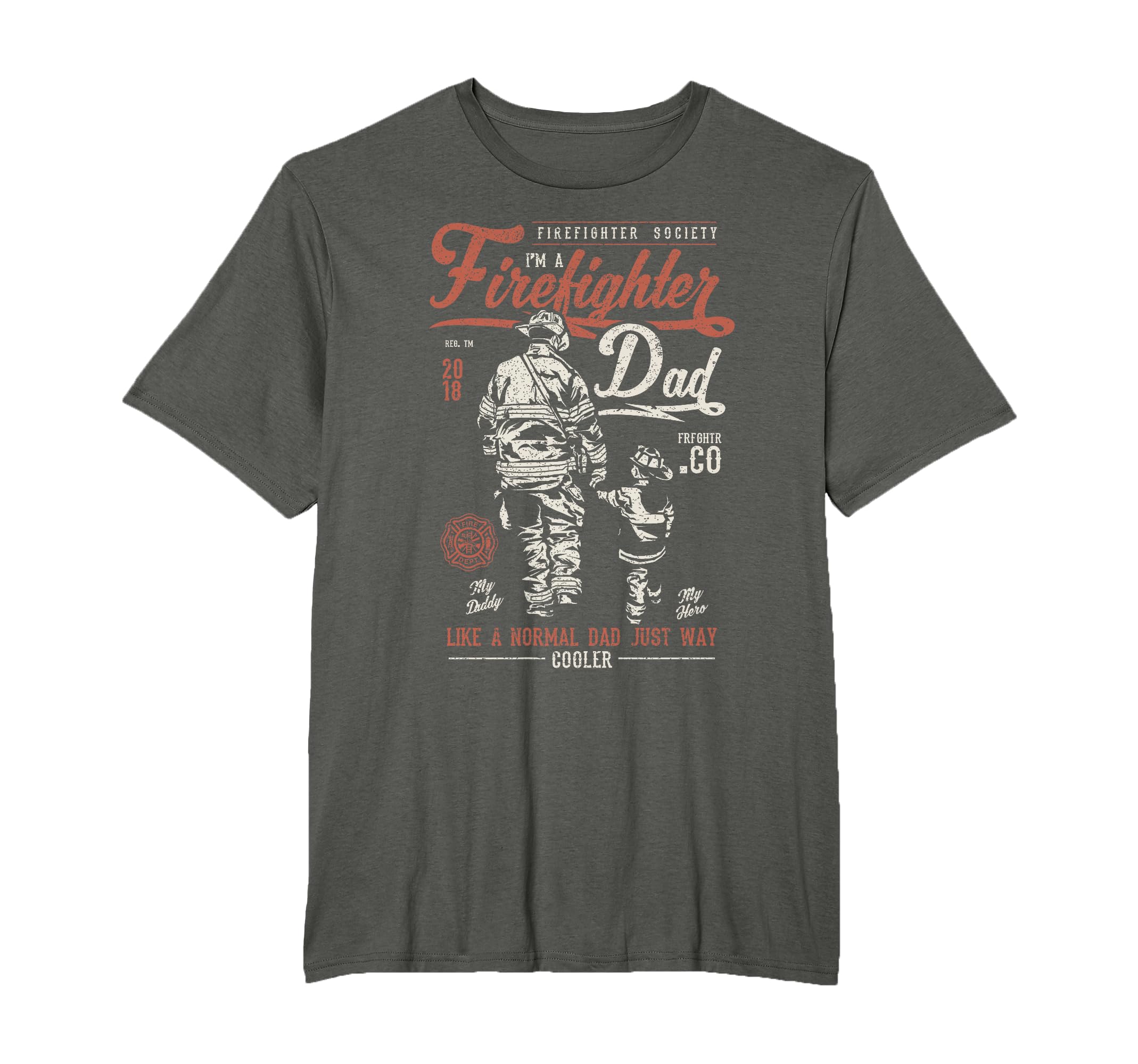 Distressed Firefighter Dad Fathers T-Shirt - Streetwear Style for Adults - T-Shirt, Sweatshirt, Hoodie