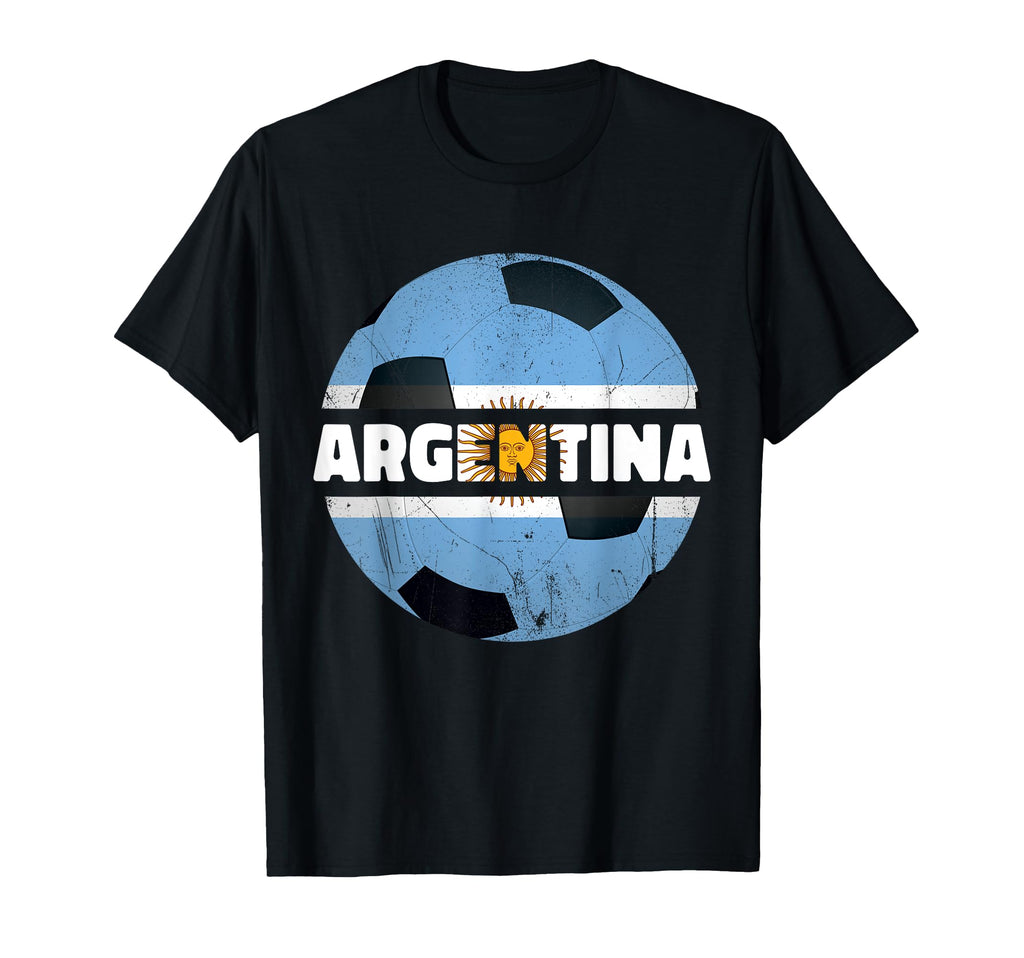 Bandera Argentina Flag Soccer Ball Bal N T-Shirt - Novelty Apparel Unisex - T-Shirt, Sweatshirt, Hoodie
