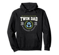Twin Dad Est 2025 New Father Daddy Hoodie - Trendy Graphic Men Women - T-Shirt, Sweatshirt, Hoodie