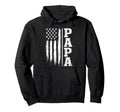 Papa American Flag Fathers Day 4Th July Hoodie - Trendy Graphic for Adults - T-Shirt, Sweatshirt, Hoodie