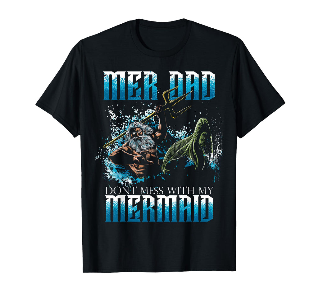 Mermaid Dad Daughter Birthday T-Shirt - Aesthetic Graphic for Adults - T-Shirt, Sweatshirt, Hoodie