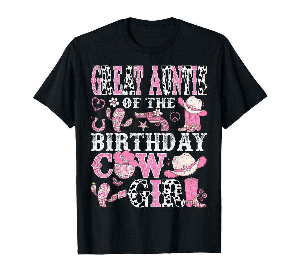 Great Auntie Birthday Cow Rodeo T-Shirt - Streetwear Style Men Women - T-Shirt, Sweatshirt, Hoodie