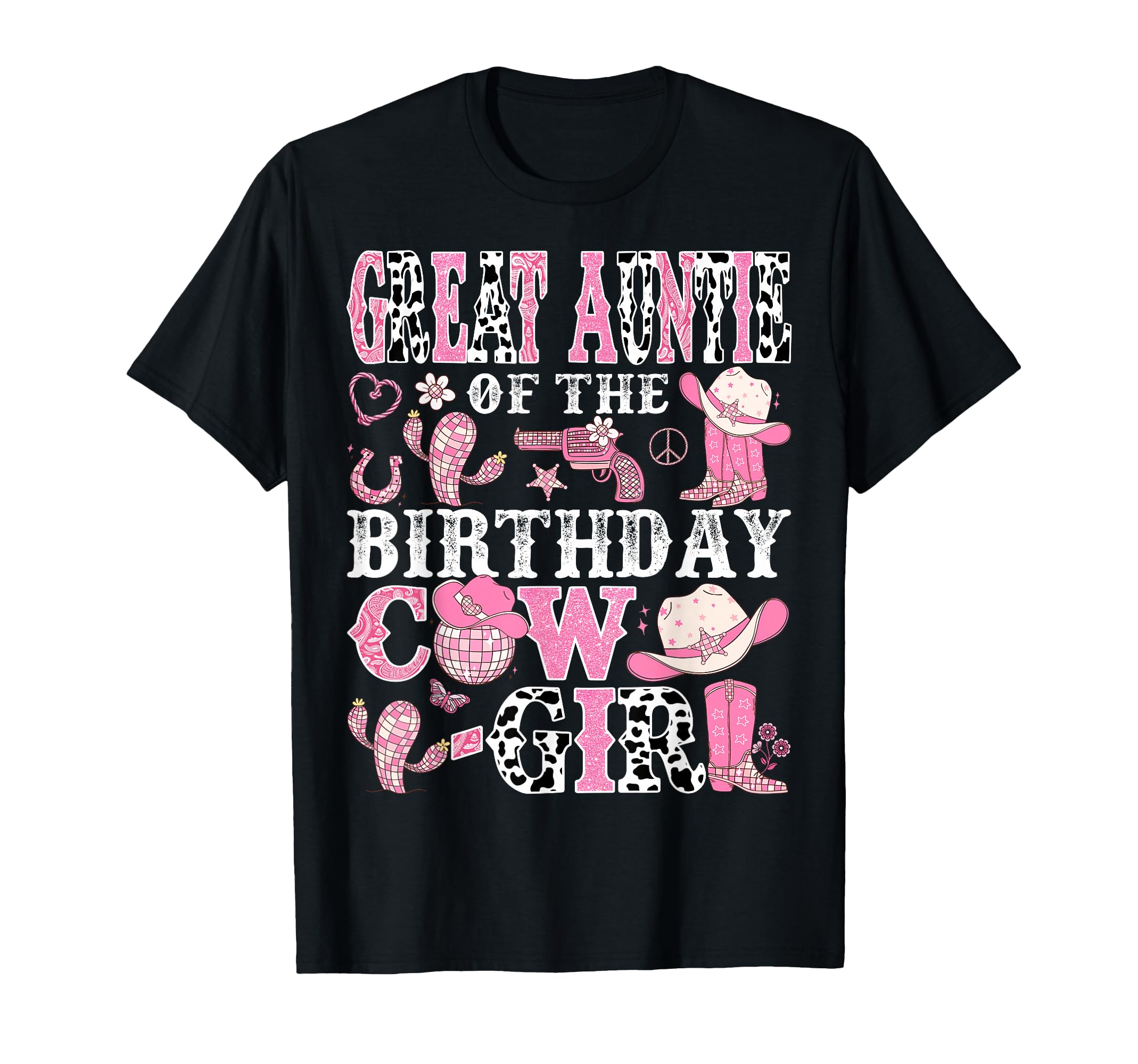 Great Auntie Birthday Cow Rodeo T-Shirt - Streetwear Style Men Women - T-Shirt, Sweatshirt, Hoodie