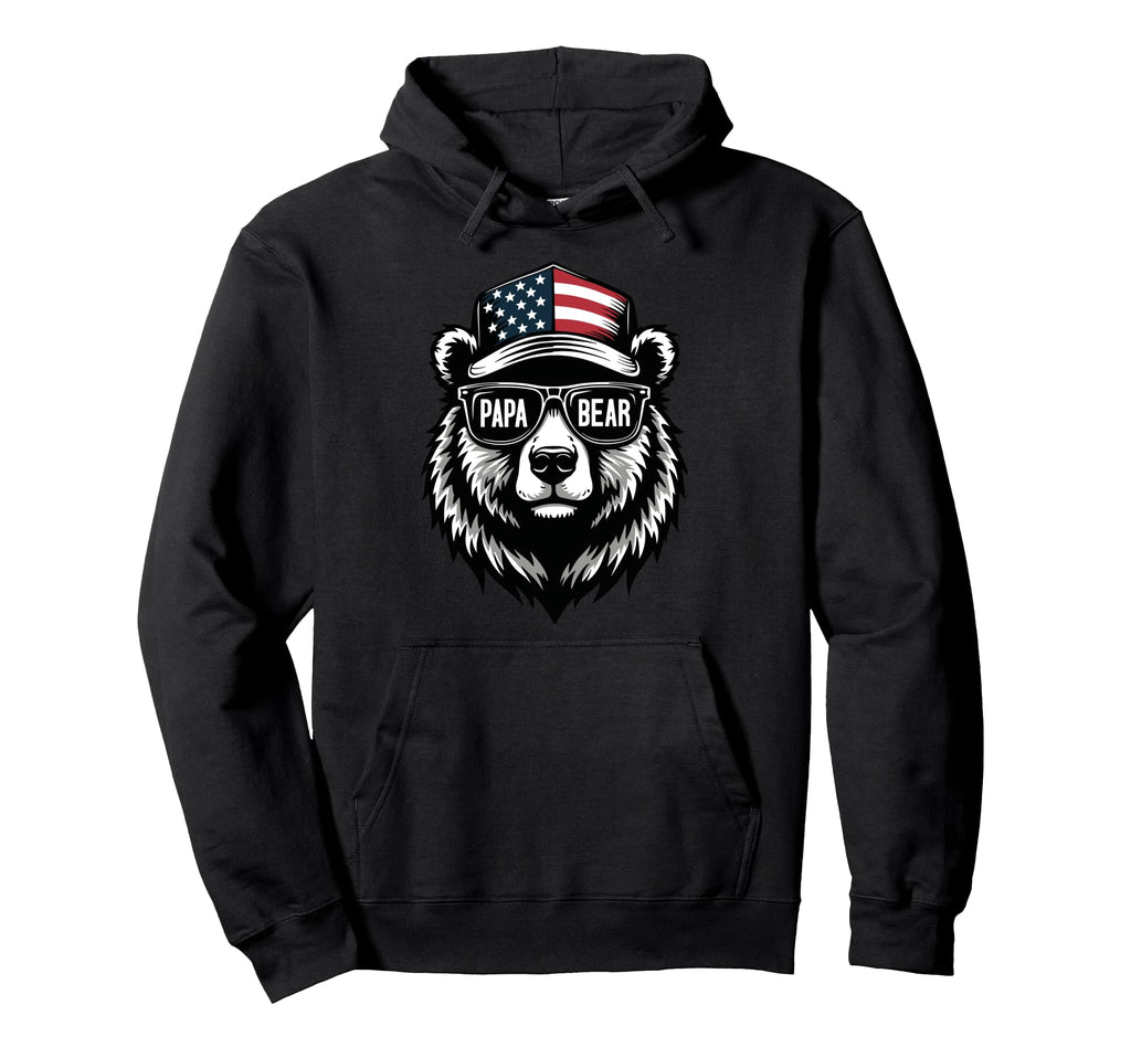 Papa Bear Dad Fathers Day Hoodie - Fun Novelty Design Men Women - T-Shirt, Sweatshirt, Hoodie