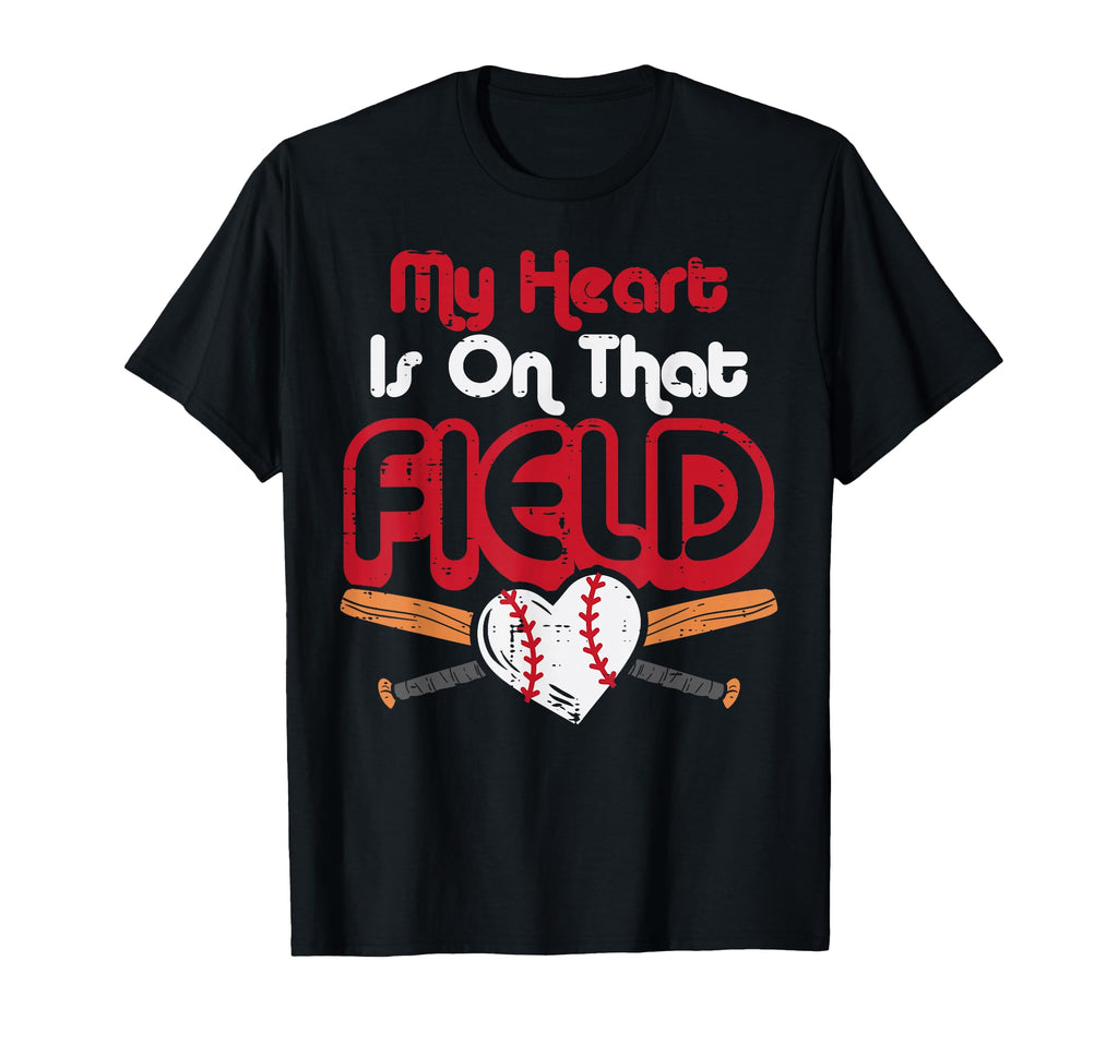 My Heart That Field Baseball Girlfriend T-Shirt - Minimalist Print Unisex - T-Shirt, Sweatshirt, Hoodie