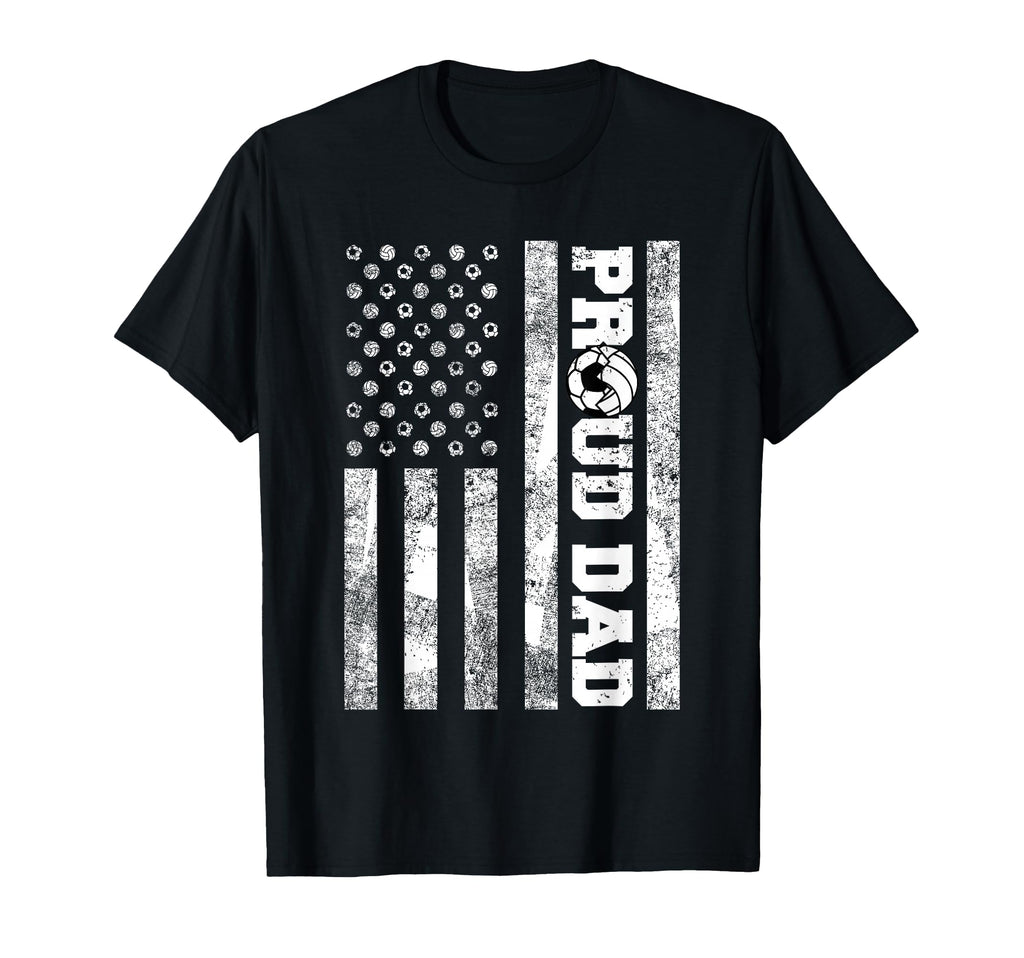 Proud Dad American Flag Funny Soccer T-Shirt - Unique Graphic for Adults - T-Shirt, Sweatshirt, Hoodie