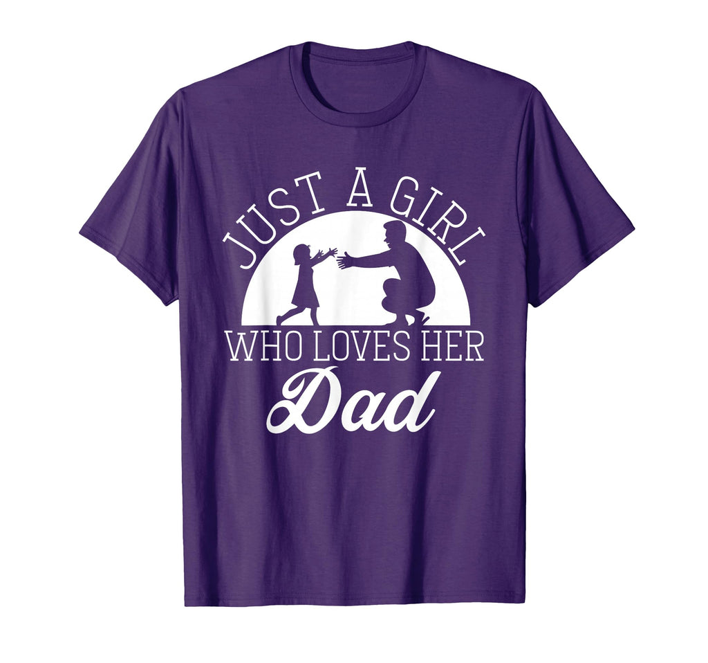 Who Loves Her Dad Daddy Father Papa T-Shirt - Minimalist Print Men Women - T-Shirt, Sweatshirt, Hoodie
