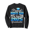 Proud Bonus Dad 2025 7Th Grade Sweatshirt - Unique Graphic for Adults - T-Shirt, Sweatshirt, Hoodie
