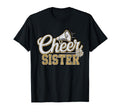 Cheer Sister Black Gold Pom T-Shirt - Custom Art Print Men Women - T-Shirt, Sweatshirt, Hoodie